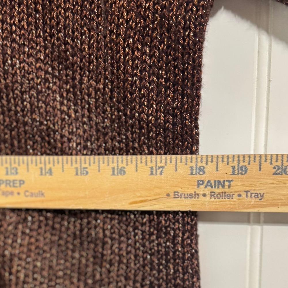 Ann Taylor Cardigan Sweater S NWT Bronze Metallic Office Siren Shimmer Knit Boho - Picture 5 of 9